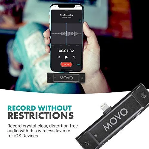 Movo Wireless Microphone System for iOS Devices