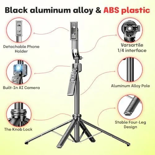 Multi-Functional AI Smart Tripod and Selfie Stick