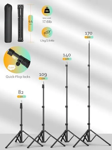 Multi-Stage Adjustable Camera Tripod Stand Features