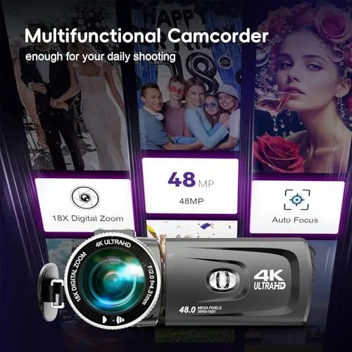 Multifunctional 4K Ultra HD Camcorder