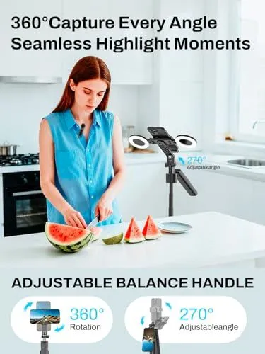 Multifunctional Phone Gimbal Stabilizer for Content Creators