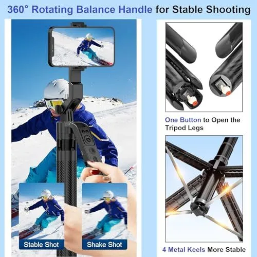 Multifunctional Phone Stabilizer with Quadruped Tripod