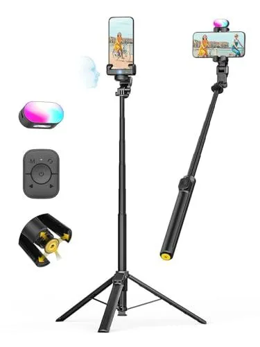 AOCHUAN M3 Pro 4-in-1 Smartphone Gimbal With AI Tracking And RGB Light