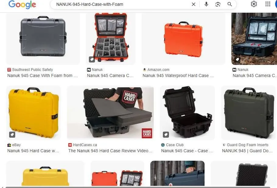 Nanuk 945 Hard Case Search Results
