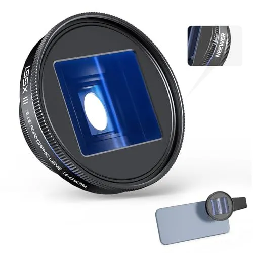 NEEWER 1.55x Blue Anamorphic Lens with 17mm Threaded Clip