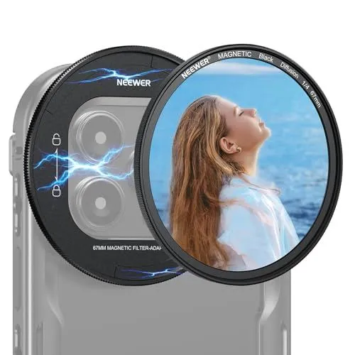 NEEWER 67mm Magnetic Black Diffusion 1/4 Filter Set