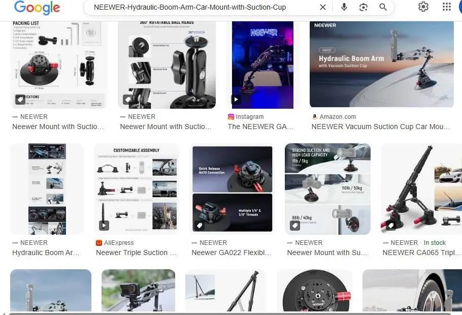 NEEWER Camera Car Mount Search Results