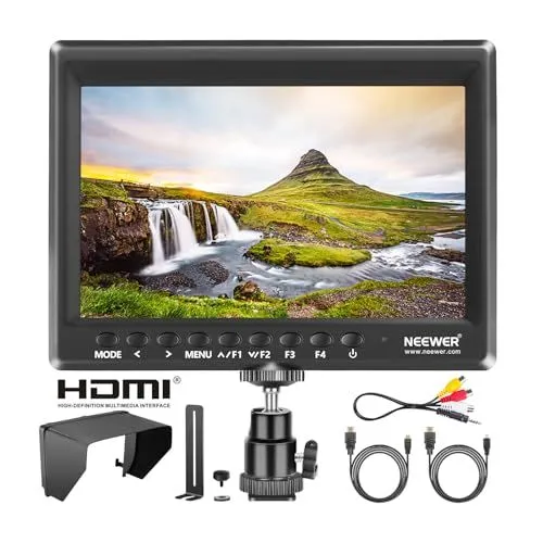 NEEWER F100 7-Inch HD Camera Field Monitor With Sunshade