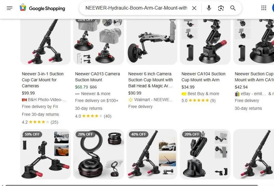 Neewer Camera Suction Cup Mount Google Shopping Results