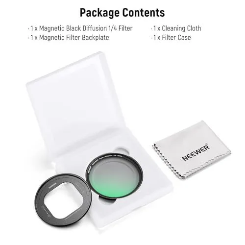 Neewer Magnetic Black Diffusion 1/4 Filter Kit