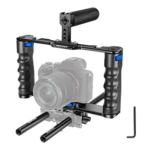 NEEWER VS107 Aluminum Camera Cage Rig With Dual Grips And Top Handle