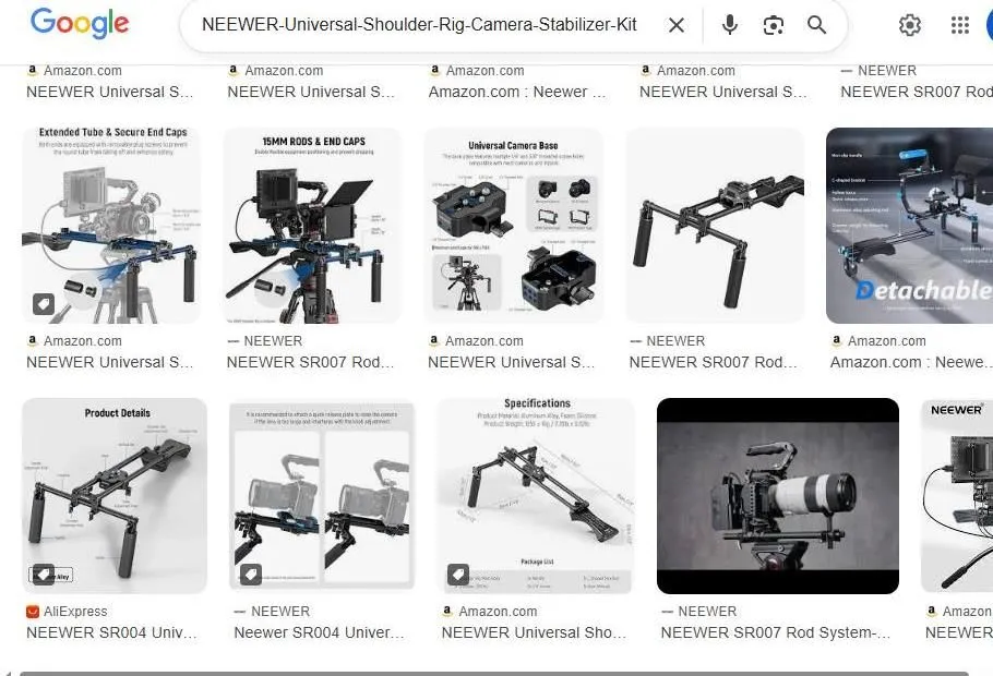 Neewer Universal Shoulder Rig Camera Stabilizer Kit Search Results