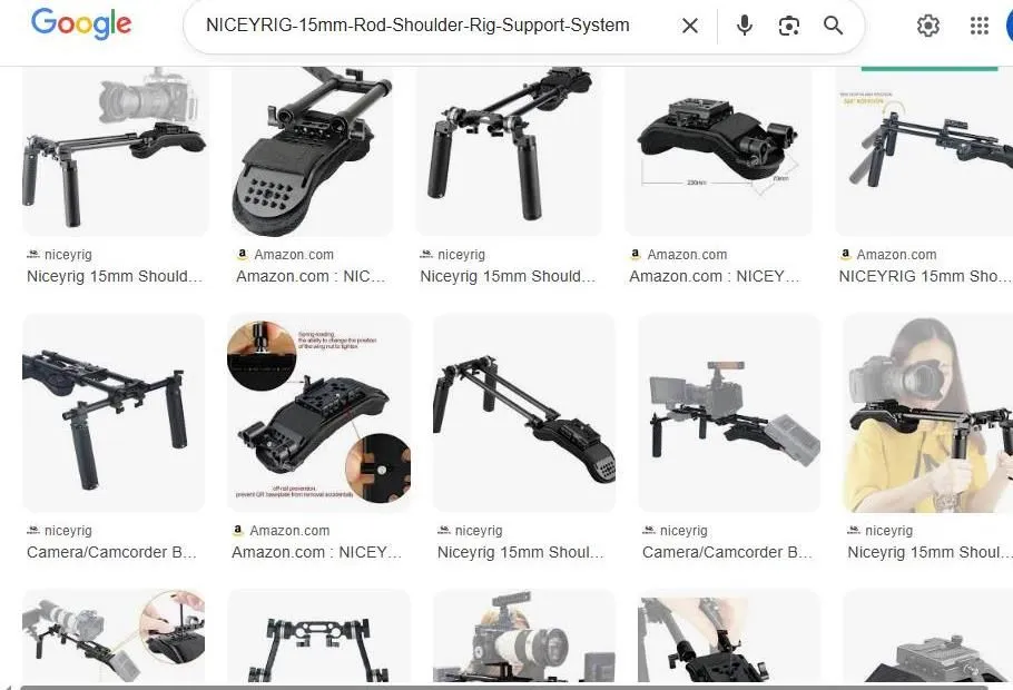 Niceyrig 15mm Rod Shoulder Rig Support System Search Results