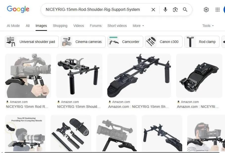 NICEYRIG 15mm Rod Shoulder Rig Support System Search Results