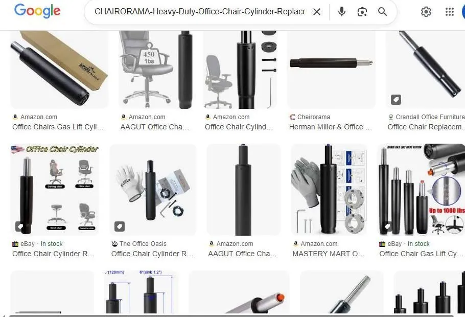 Office Chair Gas Lift Cylinder Search Results