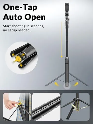 One-Tap Auto Open Phone Tripod