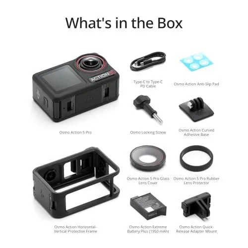 Osmo Action 5 Pro Standard Combo Contents