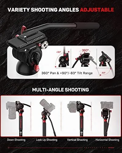 Overview of Adjustable Video Fluid Head Features