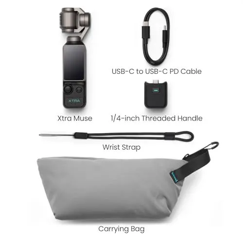 Package Contents for Xtra Muse Gimbal Camera