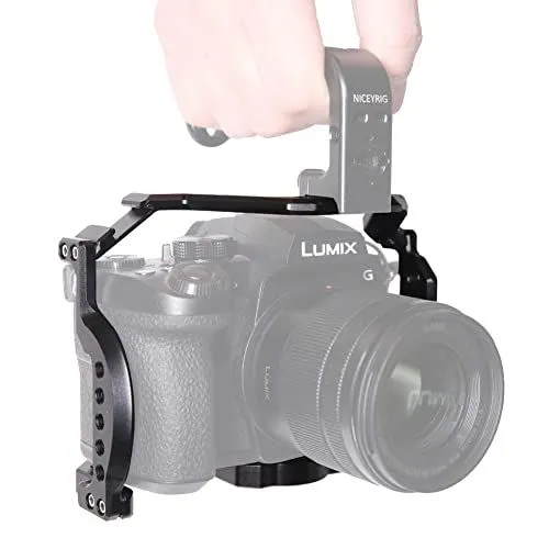 Panasonic Lumix Camera with Niceyrig Handle and Cage Extension