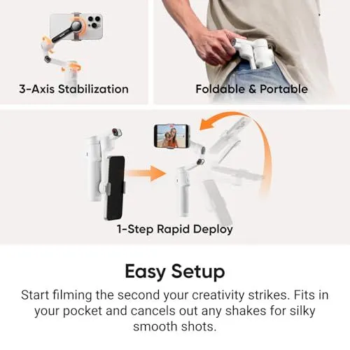 Portable 3-Axis Smartphone Gimbal Stabilizer