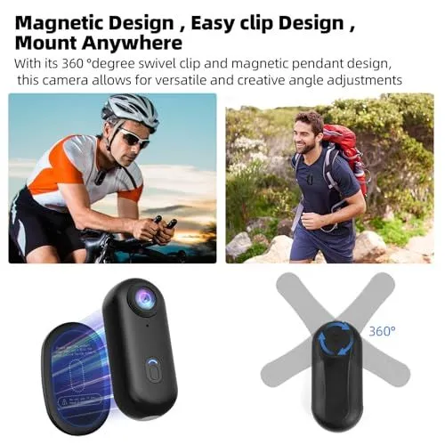 Portable Magnetic Swivel Camera for Active Use