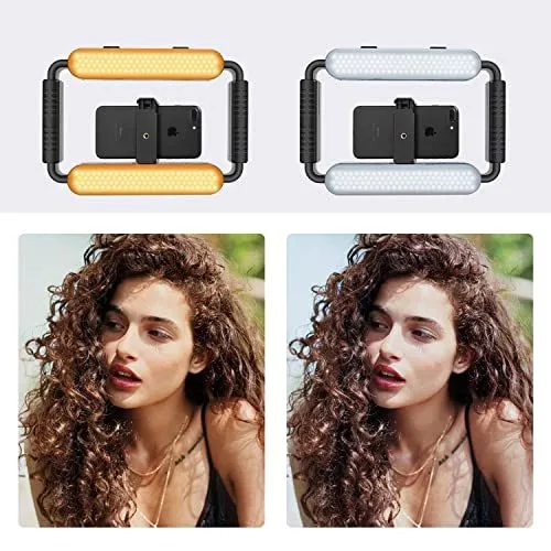 Portable Smartphone Video Rig with Dual LED Lighting