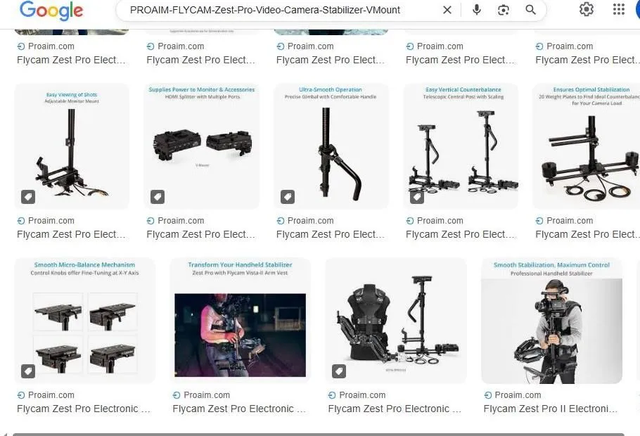 Proaim Flycam Zest Pro Camera Stabilizer Visual Overview