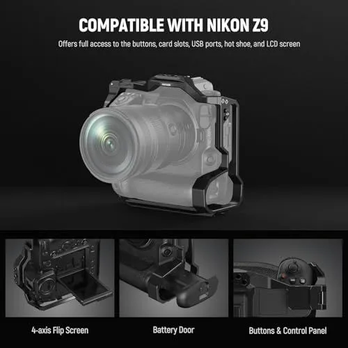 Product overview of a Nikon Z9 camera cage