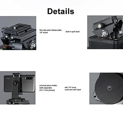 Product Specifications for Tripod Mount and Gimbal Head