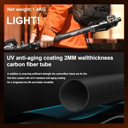 Product Specifications of a Carbon Fiber Tripod