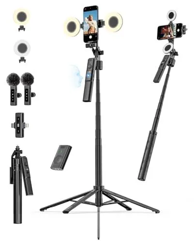 USKEYVISION Vlogging Kit With Wireless Mic And Auto Tracking Tripod