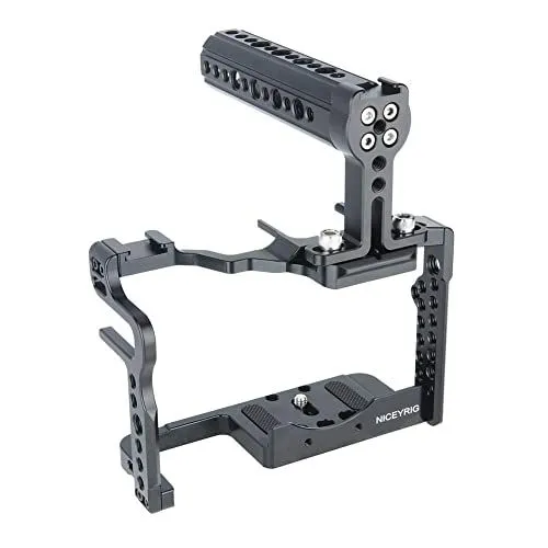 Professional Aluminum Camera Cage with Top Handle