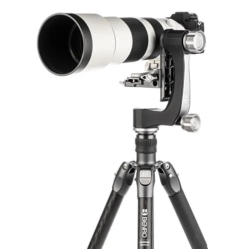Professional Benro Tripod with Gimbal Head and Telephoto Lens