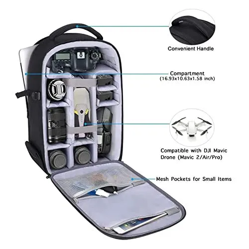 Professional Camera and Drone Backpack Features