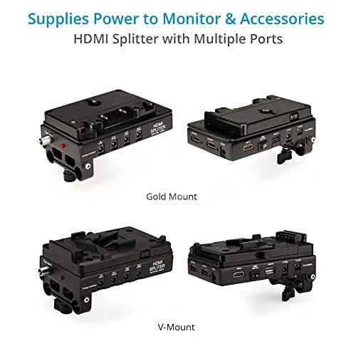 Professional Camera Battery Plate and HDMI Splitter System