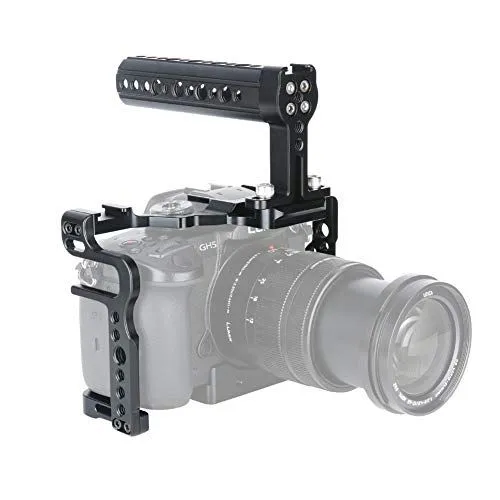 NICEYRIG Camera Cage Kit with Top Handle for Panasonic GH5 Series