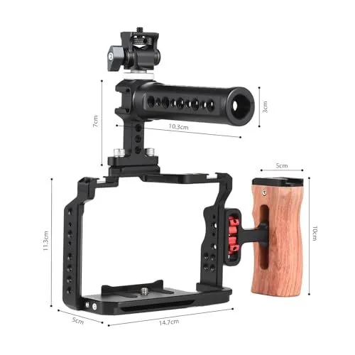 Professional Camera Cage Rig with Dimensions
