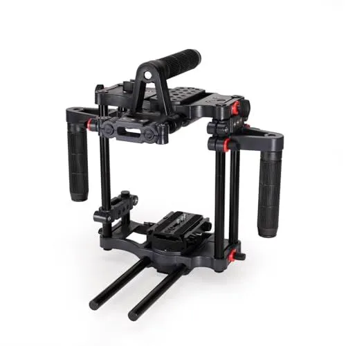 FILMCITY Power DSLR Camera Cage with 15mm Rod Adapter