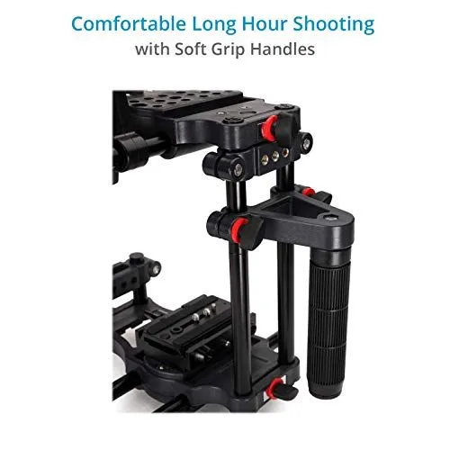 Professional Camera Shoulder Rig with Soft Grip Handles