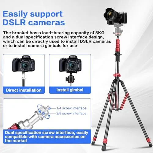Professional High Load Capacity Camera Tripod with Dual Screw Interface