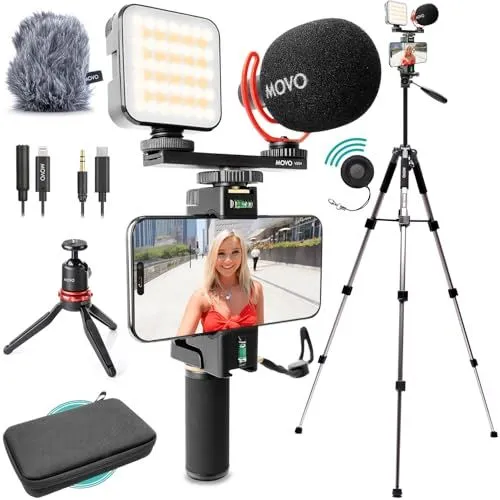 Movo iVlogger-PRO Vlogging Kit With Full Tripod