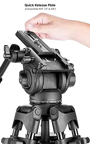 Professional Tripod Fluid Head and Quick Release Plate