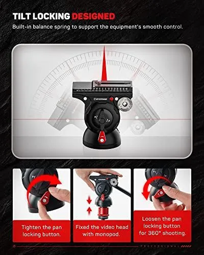 Professional Video Tilt Head Features