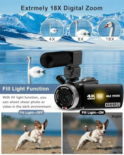 Promotional Graphic for a 4k Digital Camcorder