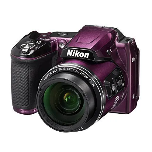 Purple Nikon Coolpix Bridge Camera