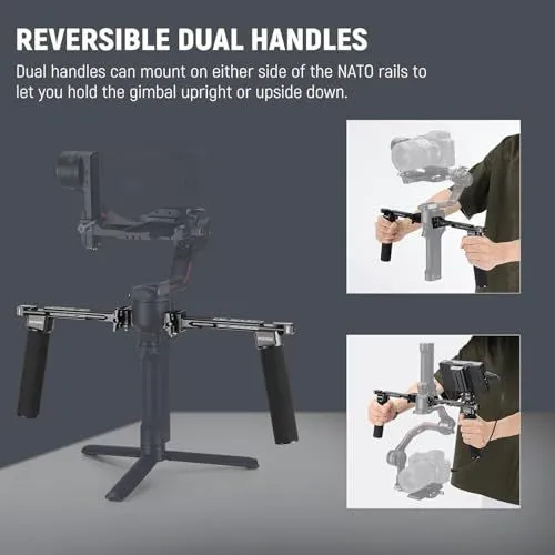 REVERSIBLE DUAL HANDLES FOR GIMBAL STABILIZERS