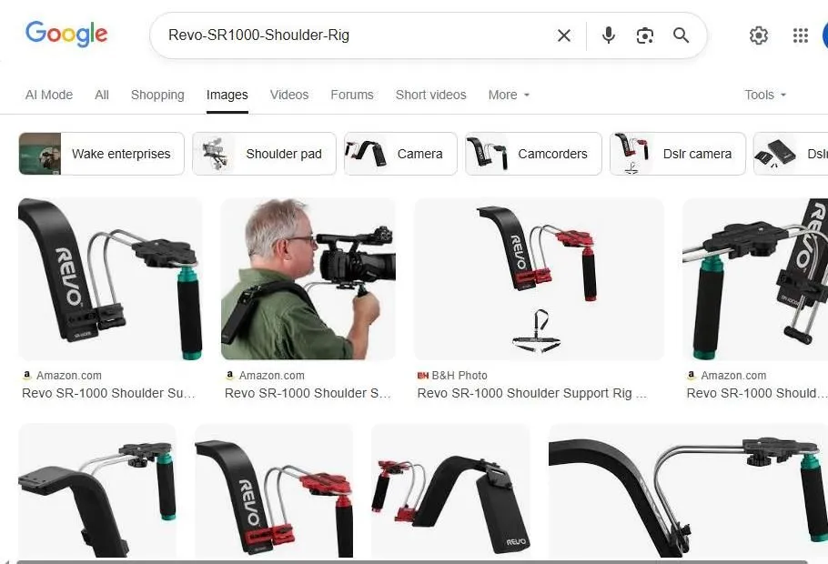 Revo SR-1000 Shoulder Support Rig Search Results