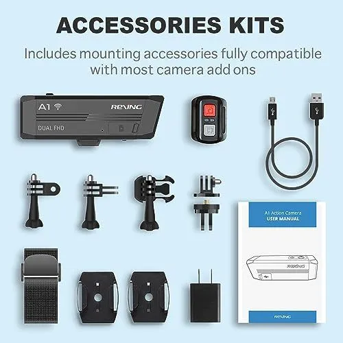 Rexing A1 Action Camera Accessory Kit