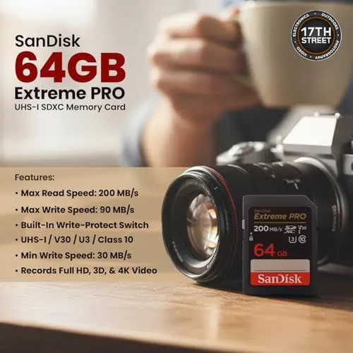 SanDisk 64GB Extreme PRO Memory Card